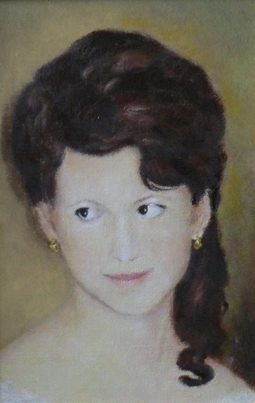 Painting titled "Portrait" by Anatoly Usanov, Original Artwork