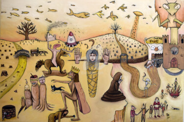 "pray for mantis" başlıklı Tablo Ana Valentim tarafından, Orijinal sanat, Petrol