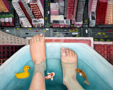 "Jump" başlıklı Tablo Ana Valentim tarafından, Orijinal sanat, Petrol