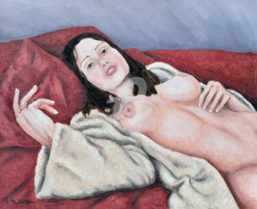 Картина под названием "Study 3" - Ana Valentim, Подлинное произведение искусства, Масло