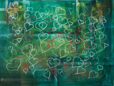 Картина под названием "Conceptual artwork…" - Anastasia Vasilyeva, Подлинное произведение искусства, Акрил Установлен на Дер…