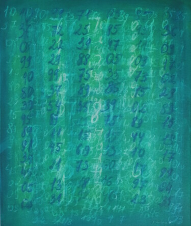 Ζωγραφική με τίτλο "Small green field w…" από Anastasia Vasilyeva, Αυθεντικά έργα τέχνης, Ακρυλικό Τοποθετήθηκε στο Ξύλινο φ…