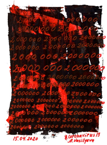 Tekening getiteld "15.04.2020 - Two Mi…" door Anastasia Vasilyeva, Origineel Kunstwerk, Acryl