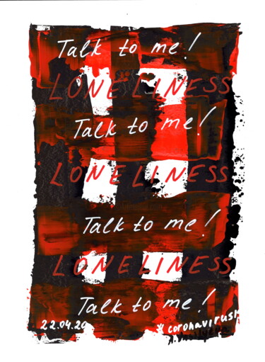 Dessin intitulée "22.04.2020 - Talk t…" par Anastasia Vasilyeva, Œuvre d'art originale, Acrylique