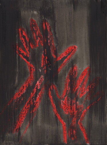 Tekening getiteld ""Artist's hands", c…" door Anastasia Vasilyeva, Origineel Kunstwerk, Acryl