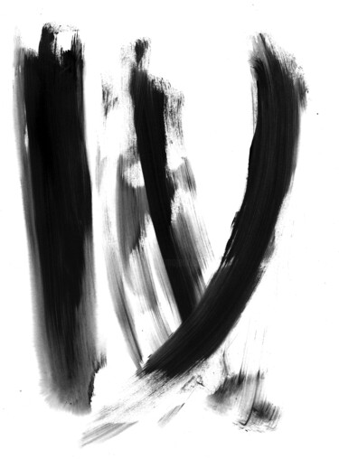 Black white abstraction 006 Painting titled "Black white abstrac…" by Anastasia Vasilyeva, Original Art, Acrylic