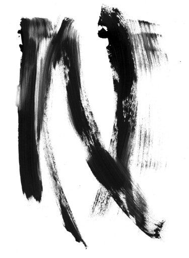 Black white abstraction 011 Painting titled "Black white abstrac…" by Anastasia Vasilyeva, Original Art, Acrylic