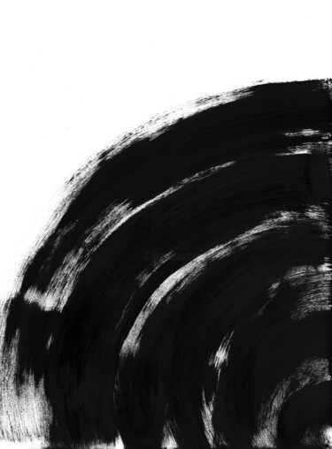 Рисунок под названием "Black white abstrac…" - Anastasia Vasilyeva, Подлинное произведение искусства, Акрил
