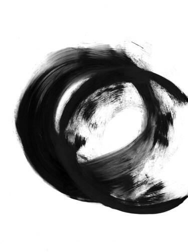 图画 标题为“Black white abstrac…” 由Anastasia Vasilyeva, 原创艺术品, 丙烯