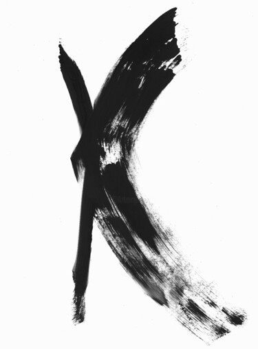 Disegno intitolato "Black white abstrac…" da Anastasia Vasilyeva, Opera d'arte originale, Acrilico