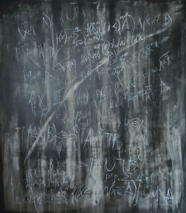 Картина под названием "Monochrome schoolbo…" - Anastasia Vasilyeva, Подлинное произведение искусства, Акрил