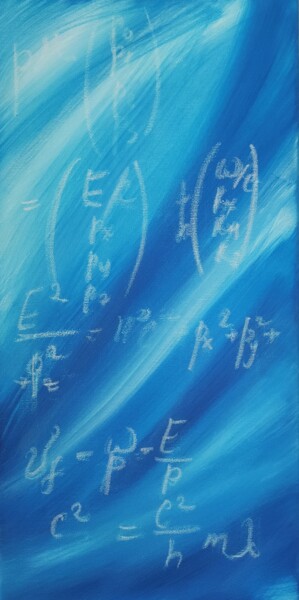 Painting titled "Wave theory 009, Sc…" by Anastasia Vasilyeva, Original Artwork, Acrylic Mounted on Wood Stretcher frame