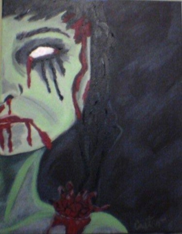 Painting titled "bella morte" by Ana Castro, Original Artwork, Oil