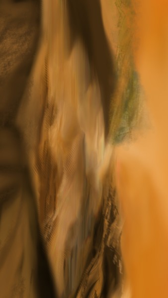 Arte digital titulada "Montaña naranja" por Anaysy Gregory, Obra de arte original, Pintura Digital