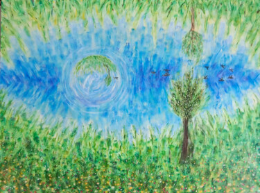 Картина под названием "Portal 4" - Anca Sapos, Подлинное произведение искусства, Акрил