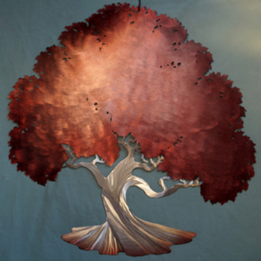 Scultura intitolato "maple-ancestry.jpg" da Ancestry Metal Trees L.K., Opera d'arte originale
