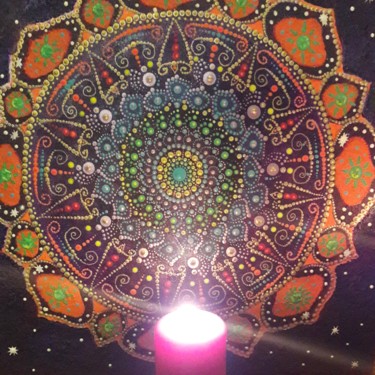 Pittura intitolato "Cosmic Mandala" da Angel, Opera d'arte originale, Acrilico