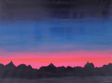 Abstract Landscape Painting "DUSK" Картина под названием "Abstract Landscape…" - Andrei Dobos, Подлинное произведение искусства, Масло Установлен на Подрамник