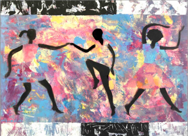 Pittura intitolato "Dance floor" da Anda Mrugalski, Opera d'arte originale, Acrilico