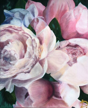 Painting titled "Peonies" by Andddian, Original Artwork, Oil