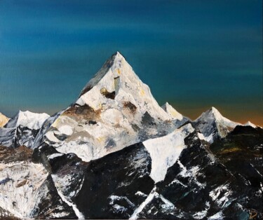 Painting titled "Mountains" by Andddian, Original Artwork, Oil