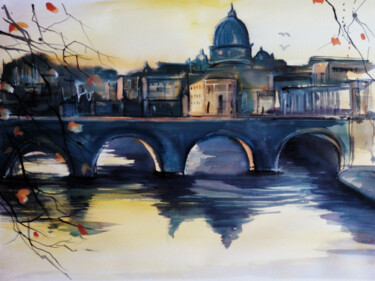 Pintura titulada "Lucentum: Roma a tr…" por Ander Arenas, Obra de arte original, Acuarela