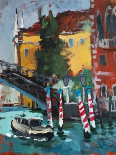 Painting titled "Ponte Accademia" by Juris Andersons, Original Artwork