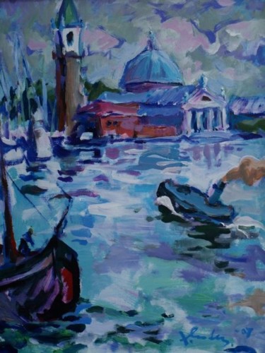 Pittura intitolato "Venice. Canale dell…" da Juris Andersons, Opera d'arte originale