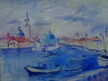 Painting titled "Laguna at S.Giorgio…" by Juris Andersons, Original Artwork