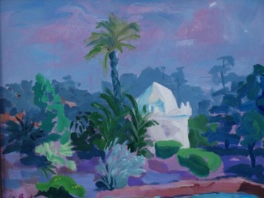 Peinture intitulée "Garden in Marrakesh" par Juris Andersons, Œuvre d'art originale