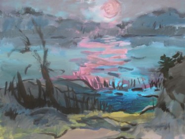 Peinture intitulée "Evening" par Juris Andersons, Œuvre d'art originale
