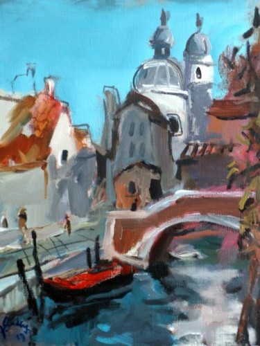 Peinture intitulée "Rio degli Ognissanti" par Juris Andersons, Œuvre d'art originale