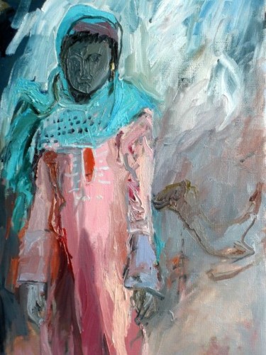 Painting titled "Egyptian Girl" by Juris Andersons, Original Artwork