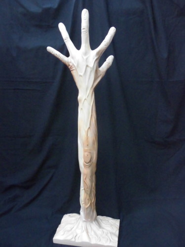 Escultura titulada "wachsende Hand" por Andimar, Obra de arte original, Madera