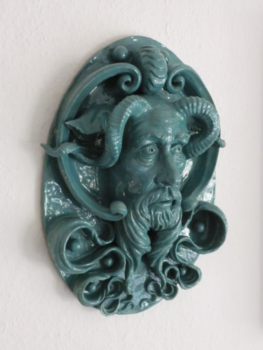 Sculpture titled "Jugendstil Relief P…" by Andimar, Original Artwork, Ceramics