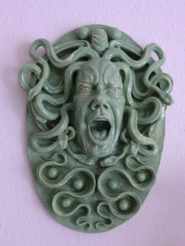 Sculpture titled "Jugendstil Relief…" by Andimar, Original Artwork, Ceramics