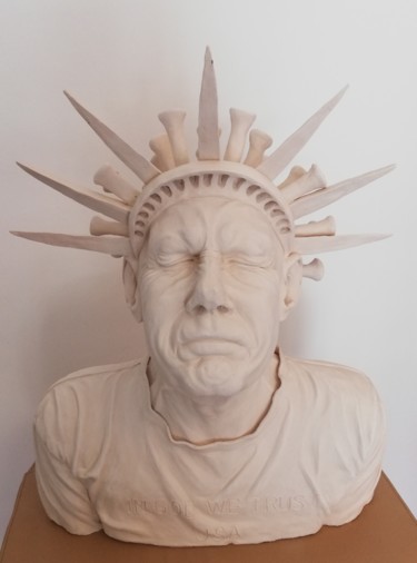 Sculpture titled "American Corona" by Andimar, Original Artwork, Clay