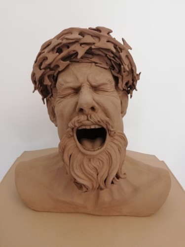 Sculpture titled "Thorn in my Side" by Andimar, Original Artwork, Clay