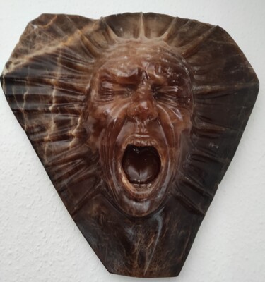 Escultura titulada "breaking through" por Andimar, Obra de arte original, Piedra