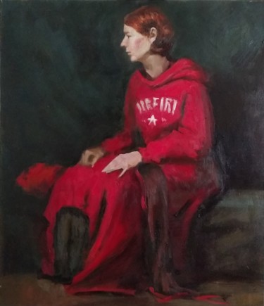 Peinture intitulée "Портрет, статичная…" par Andrei Sedov, Œuvre d'art originale, Huile