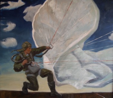 Peinture intitulée "приземление. серия…" par Andrei Sedov, Œuvre d'art originale, Huile