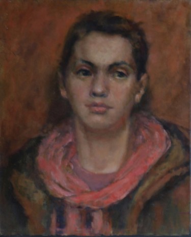 Картина под названием "портрет девушки" - Andrei Sedov, Подлинное произведение искусства, Масло