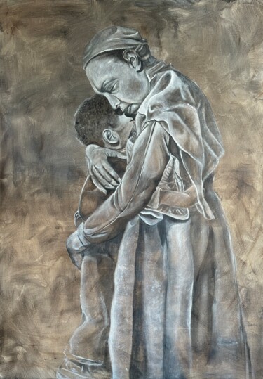 Schilderij getiteld "Embrace of  the Ete…" door Andra Daans, Origineel Kunstwerk, Olie