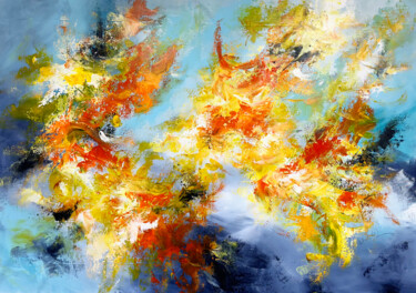 Schilderij getiteld "Burst of color XXIII" door Andrada Anghel, Origineel Kunstwerk, Acryl