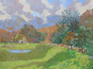 Painting titled "Tour of Page County…" by Andras Bality, Original Artwork, Oil