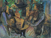 Painting titled "los incos" by András Breznay, Original Artwork