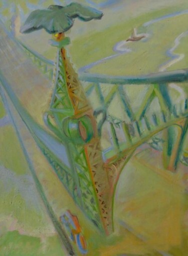 Painting titled "liberty bridge" by András Breznay, Original Artwork