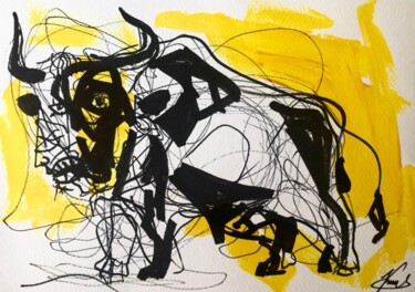 Pintura intitulada "« El Toro »" por André, Obras de arte originais, Acrílico