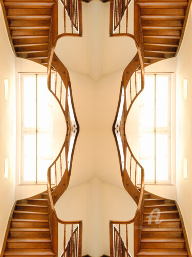 Fotografía titulada "Escalier- Musée de…" por André Boulze, Obra de arte original, Fotografía manipulada