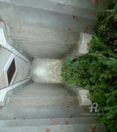 Fotografie mit dem Titel "Escalier - Musée de…" von André Boulze, Original-Kunstwerk, Manipulierte Fotografie